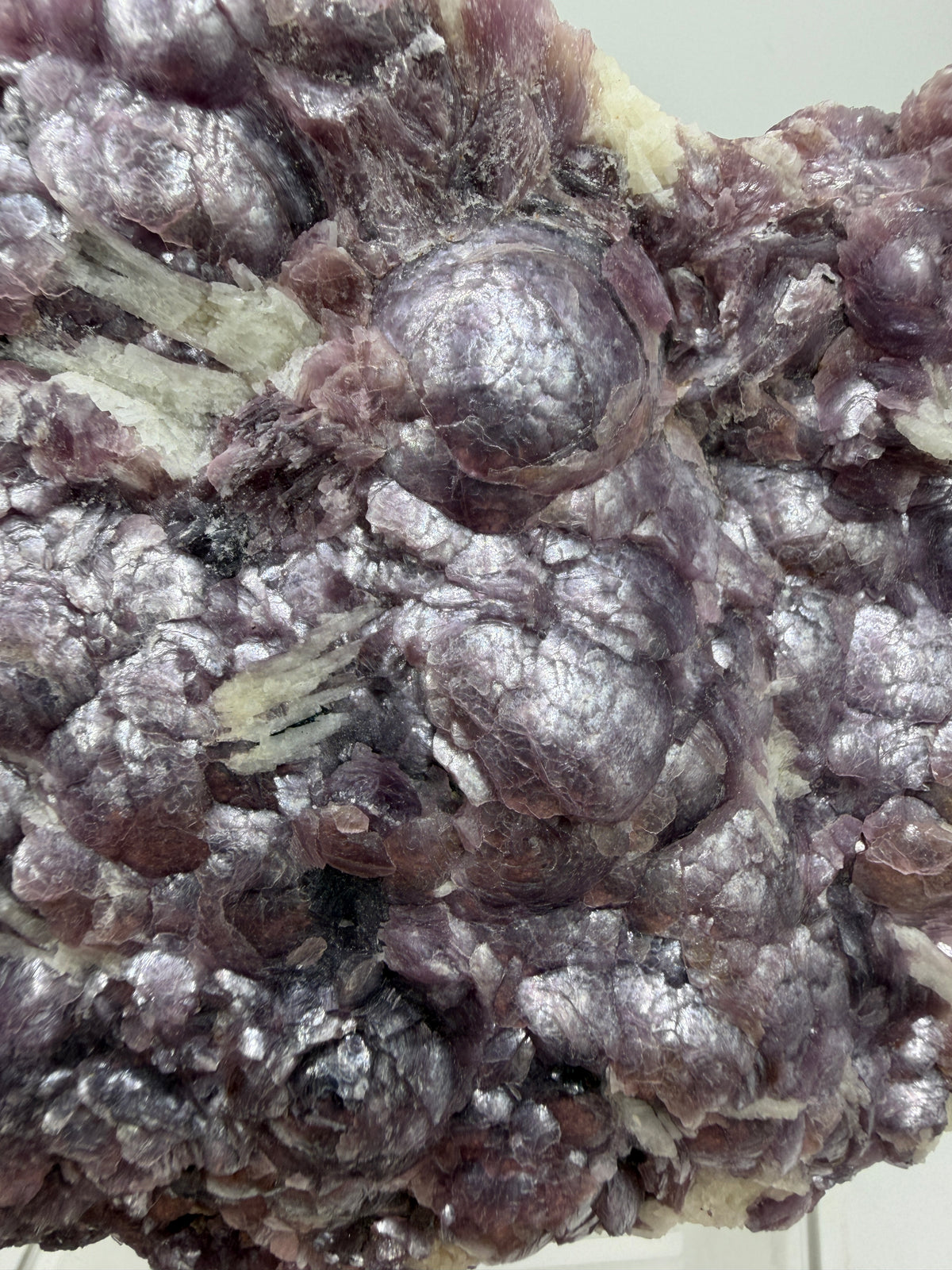 Botryoidal Lepidolite Specimen. Large Very Rare Mineral Cluster From Brazil. Lots Of Flash And Crystallization. Beautiful Color Contrasts.