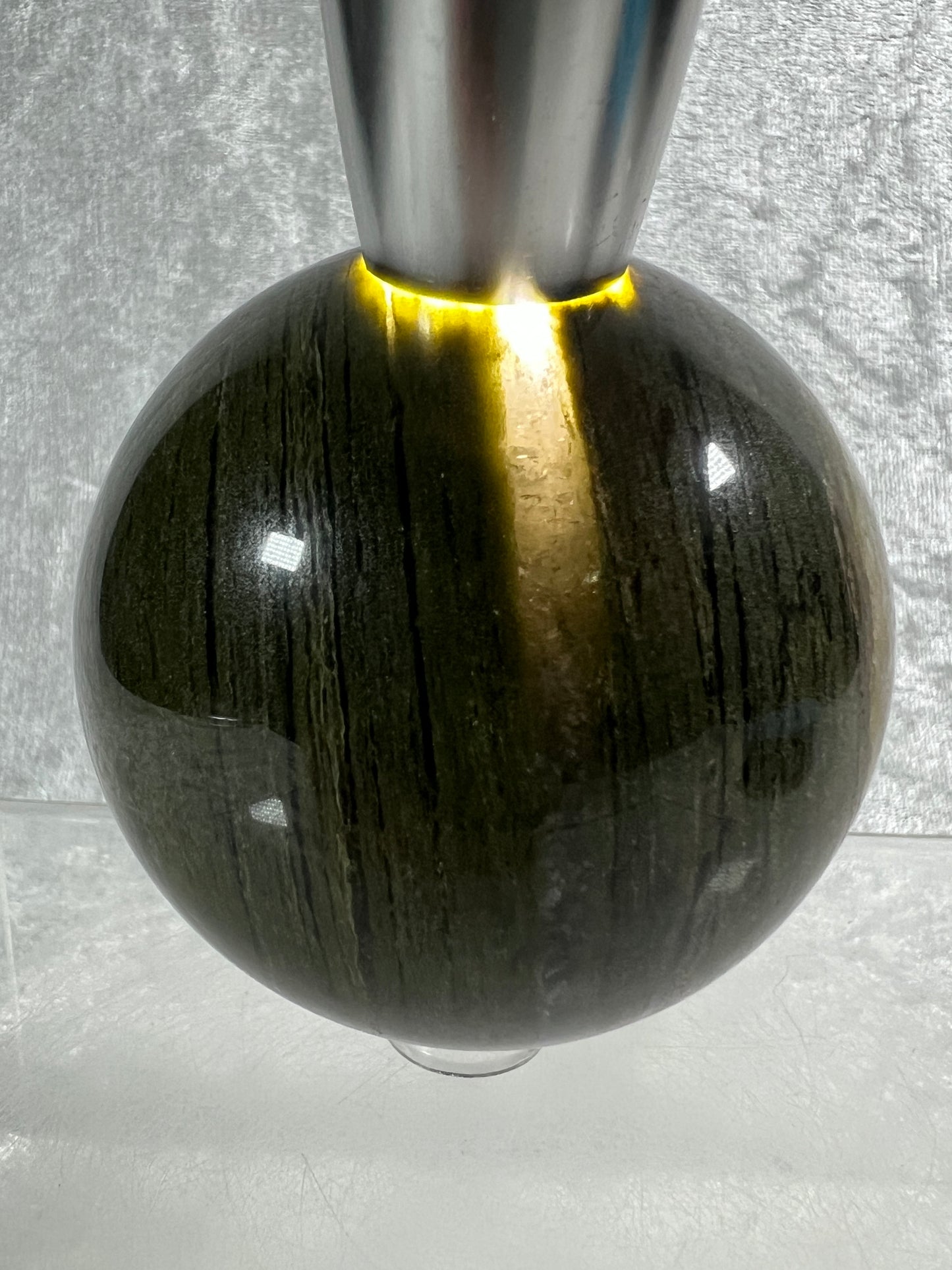 Vesuvianite Crystal Sphere. 71mm. High Quality Idocrase Display Sphere. Incredible Banding And Patterns.