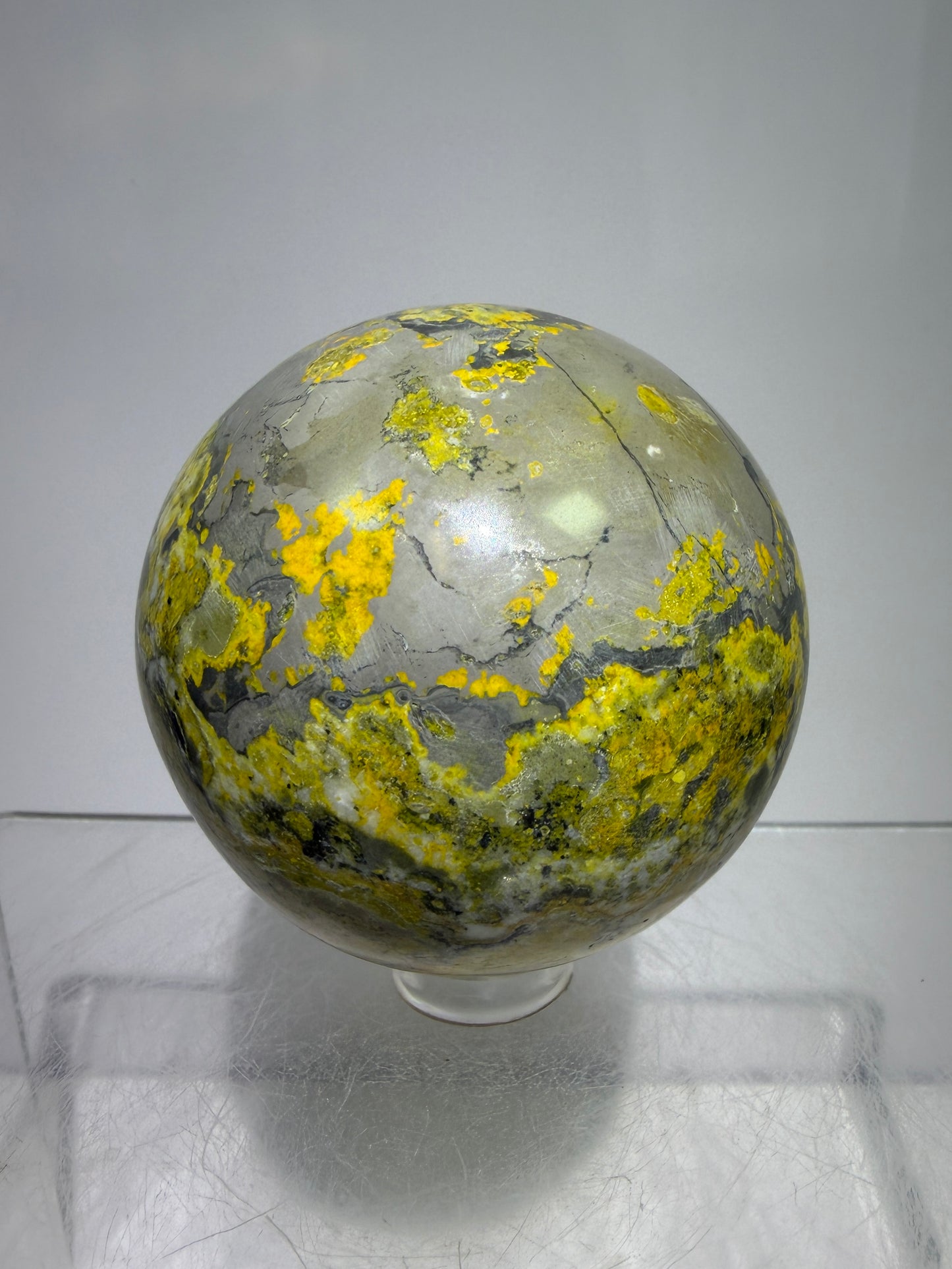 Bumble Bee Jasper Sphere. 54mm. Amazing Colors And Patterns. Gorgeous Rare Crystal.