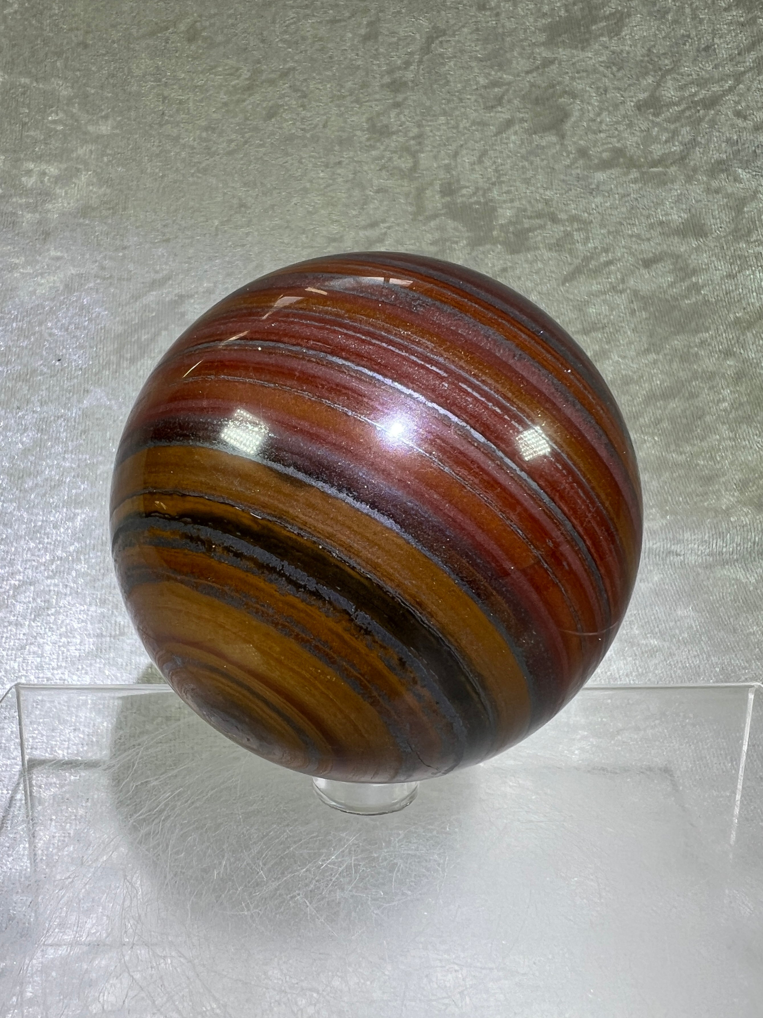 Tiger Iron Crystal Sphere. 74mm. Gorgeous High Quality Display Sphere ...