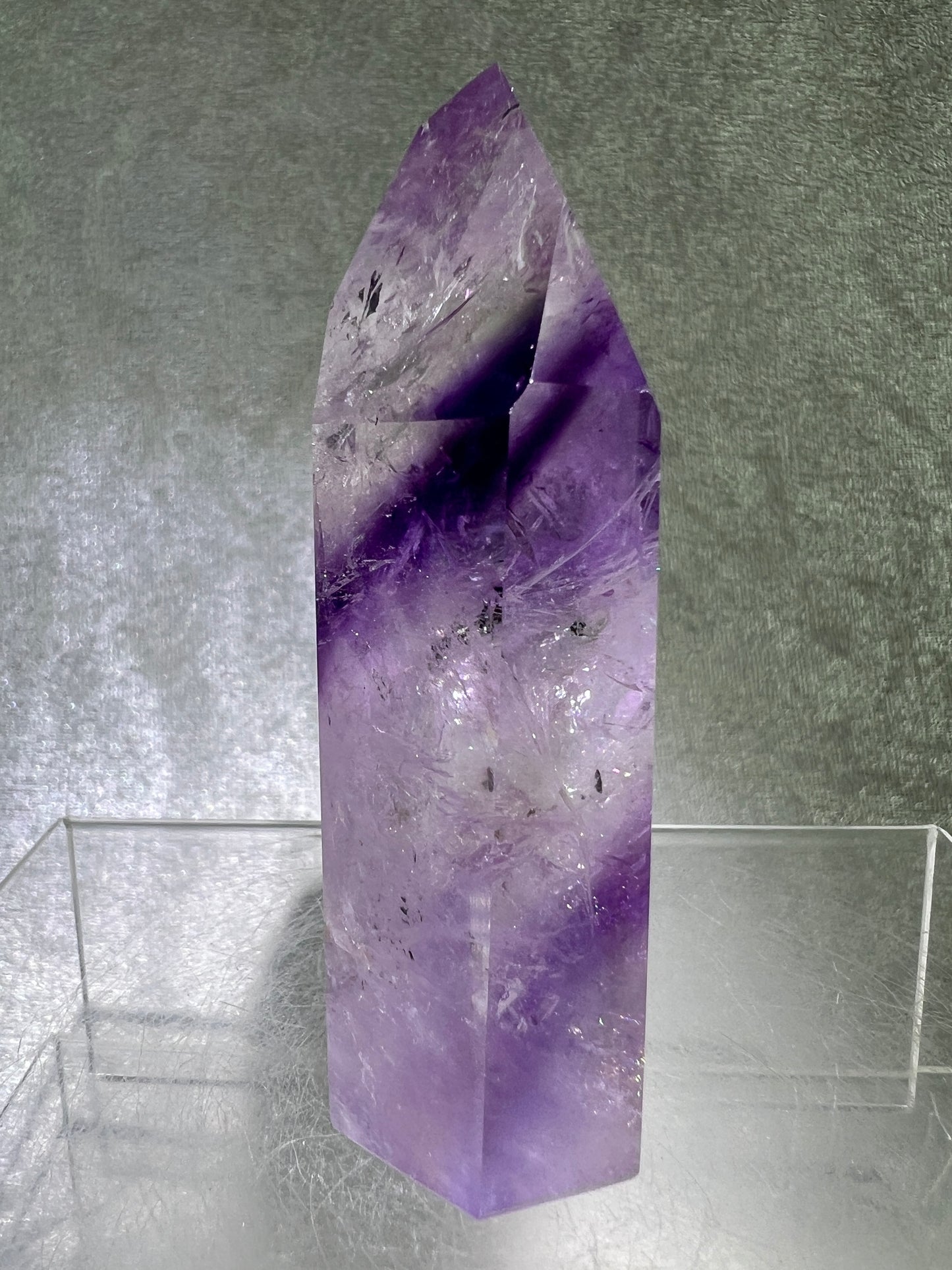 Phantom Amethyst Tower. Rare Amethyst With Amazing Rainbows. High Quality Beautiful Crystal.