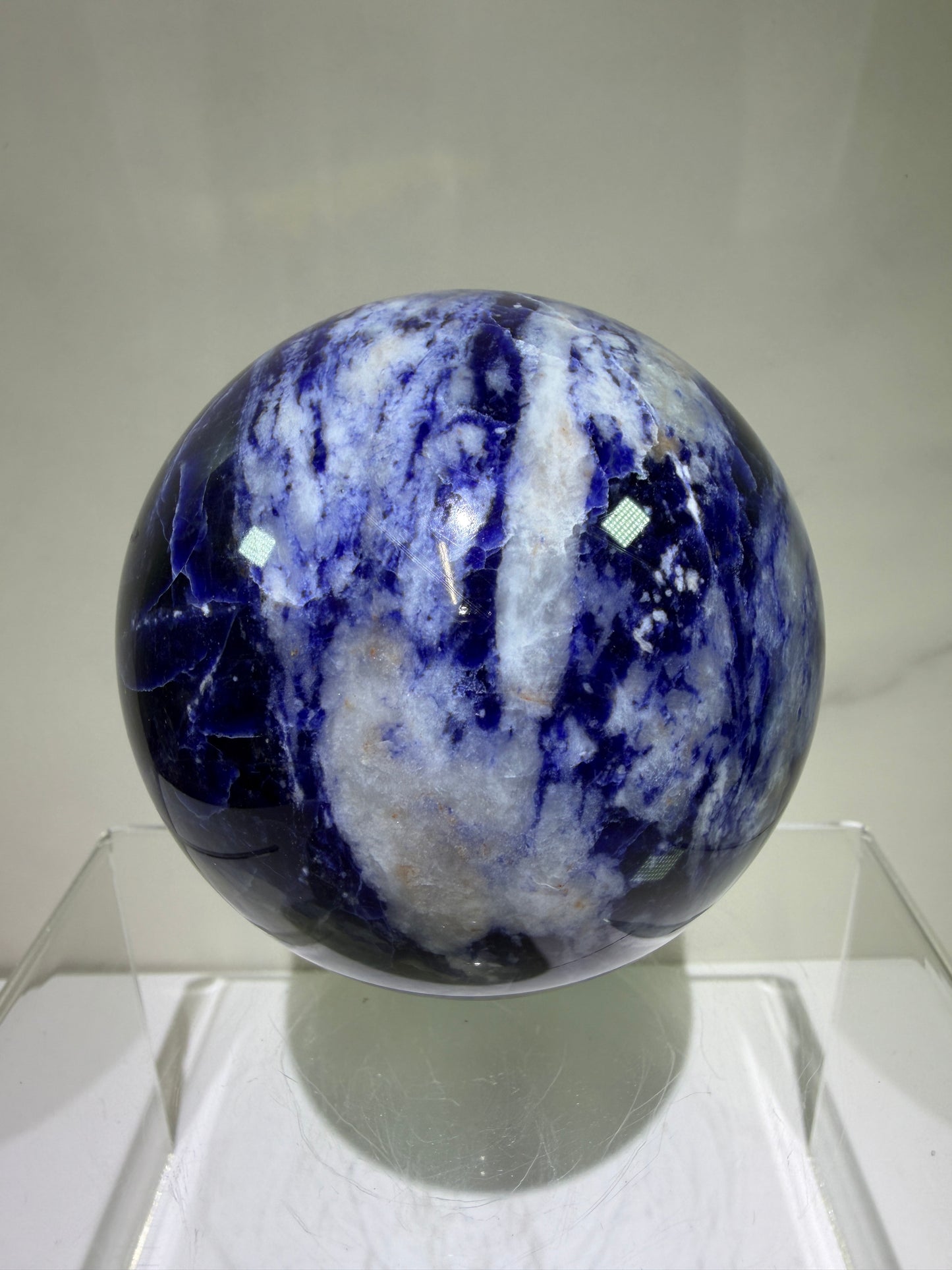 Sodalite Crystal Sphere. 74mm. Beautiful Sodalite From Namibia. Gorgeous Display Crystal.