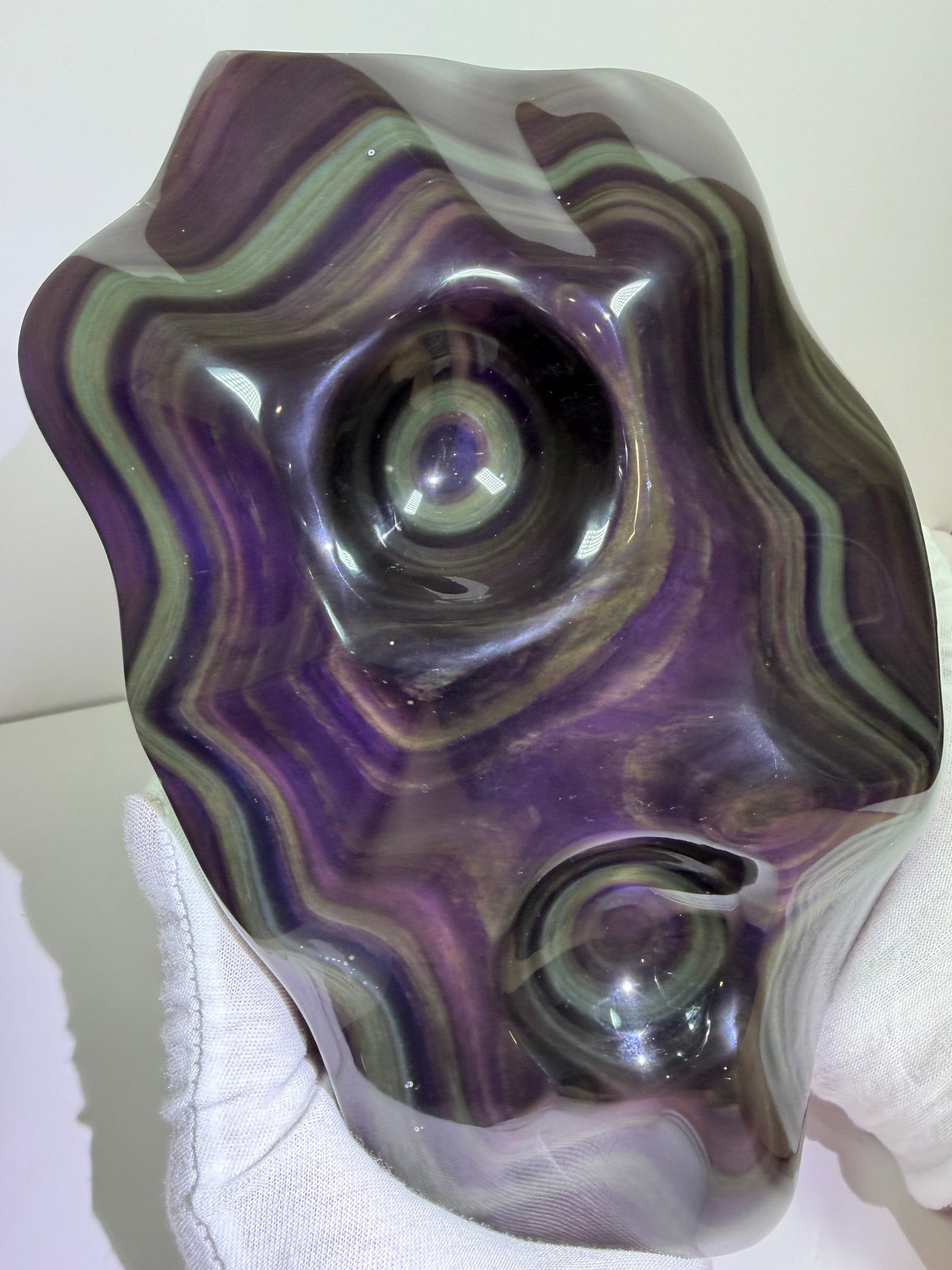 Rainbow Obsidian Freeform. Top Quality Extra Large Statement Piece. Gorgeous One Of A Kind Display Crystal.