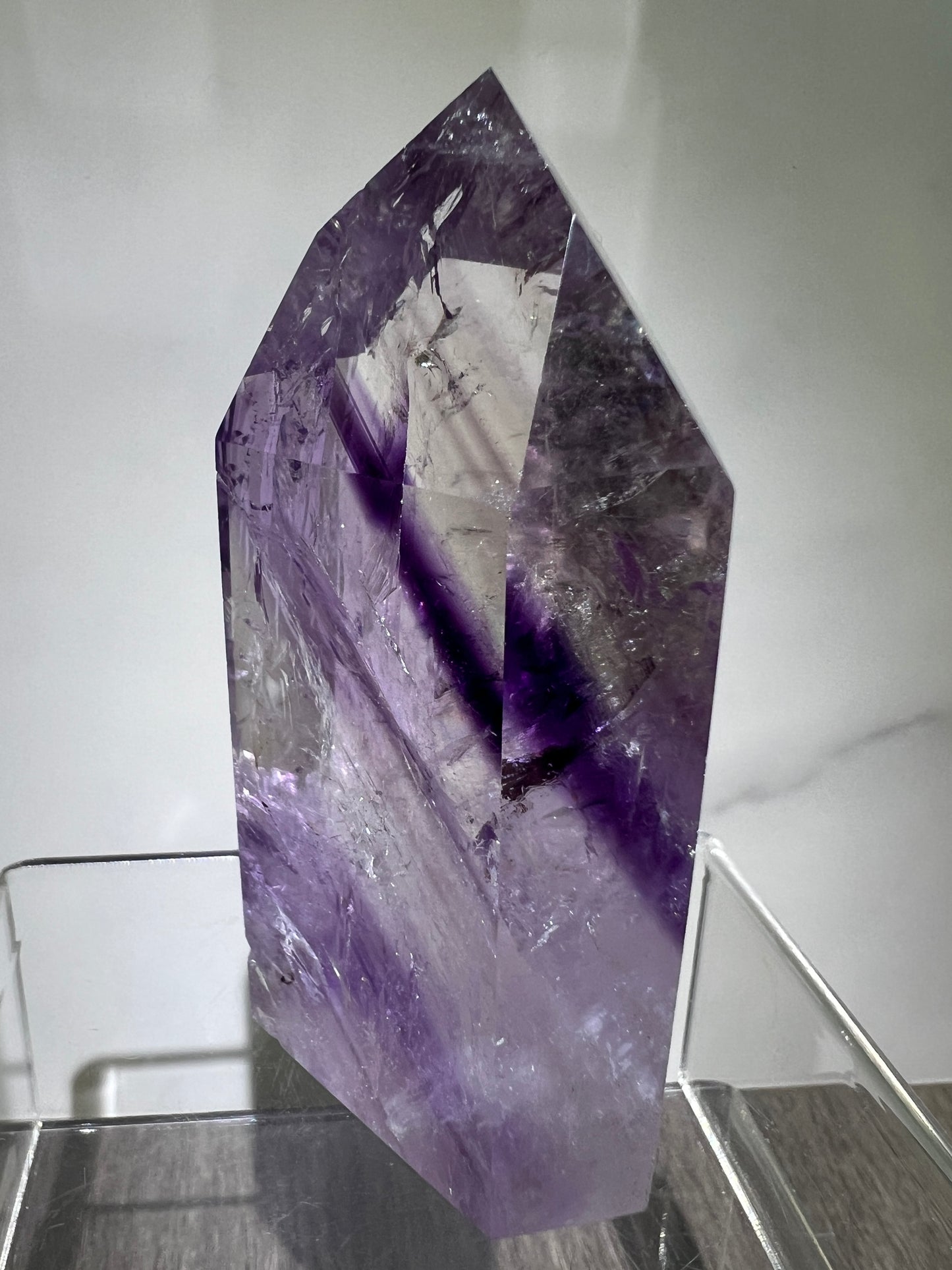 Phantom Amethyst Tower. Rare Amethyst With Amazing Rainbows. High Quality Beautiful Crystal.