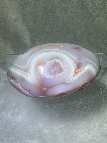 Red Sashe River Agate Freeform. Stunning Polished Druzy Freeform From Zimbabwe. Gorgeous Rare Display Crystal