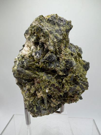 Green Tourmaline Cluster. Gorgeous Rare Tourmaline Specimen From Madagascar. Amazing Mineral Display Crystal.