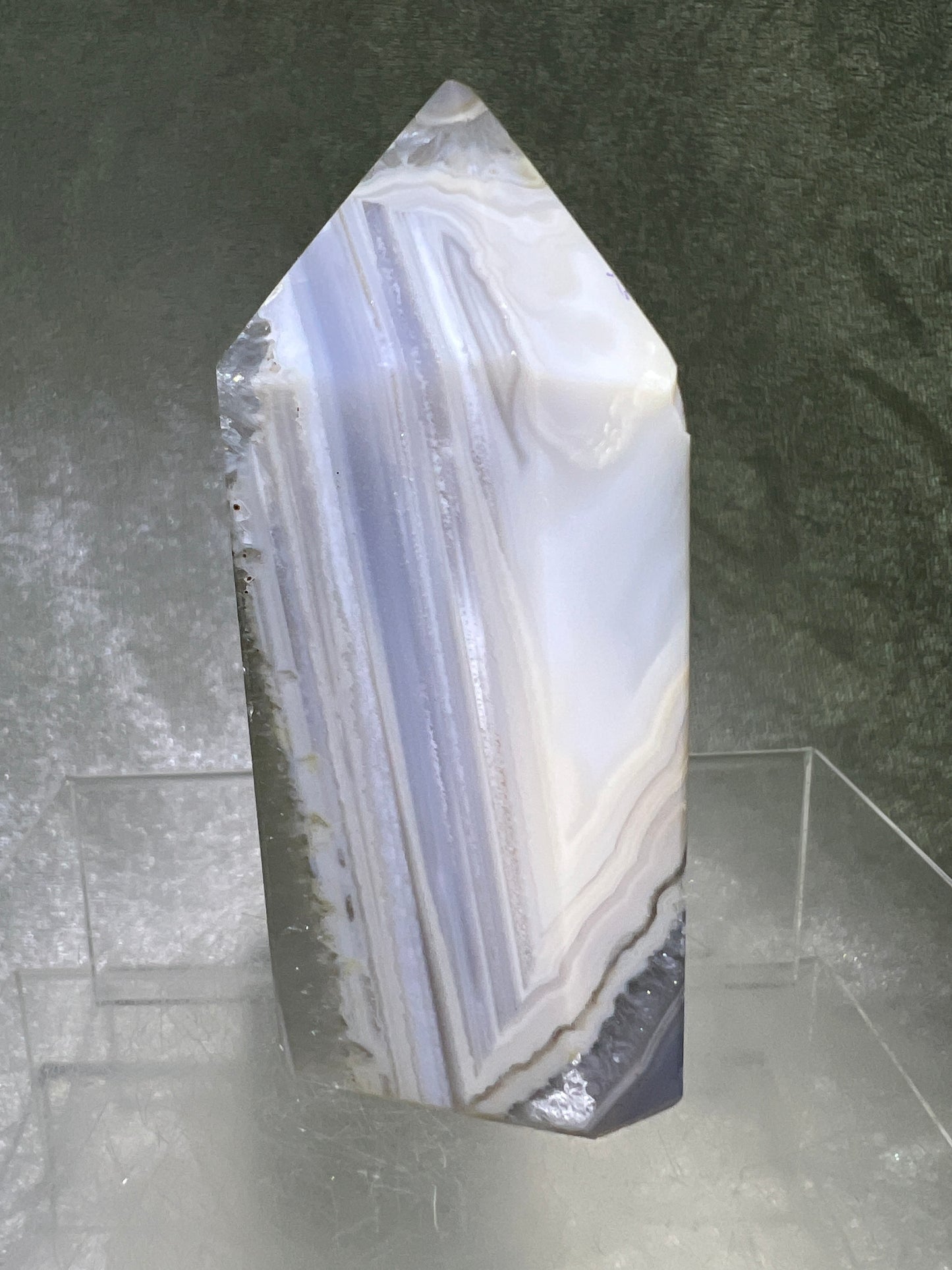 Druzy Agate Tower From Brazil. Top Quality Agate With Amazing Banding. Gorgeous Sugar Druzy Agate.