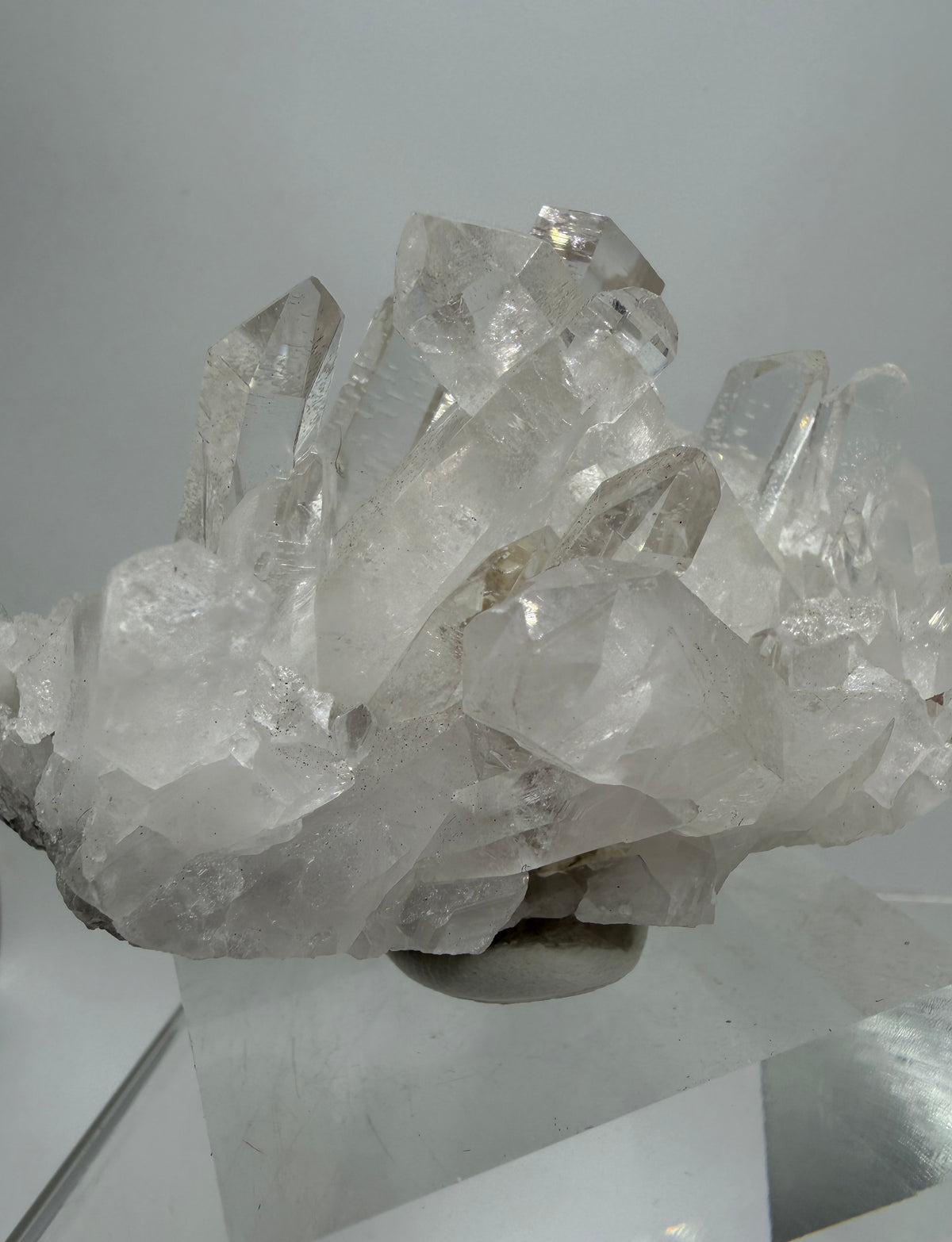 Clear Quartz And Beryl Cluster. Stunning Goshenite Specimen From Brazil. Rare High Quality Display Crystal