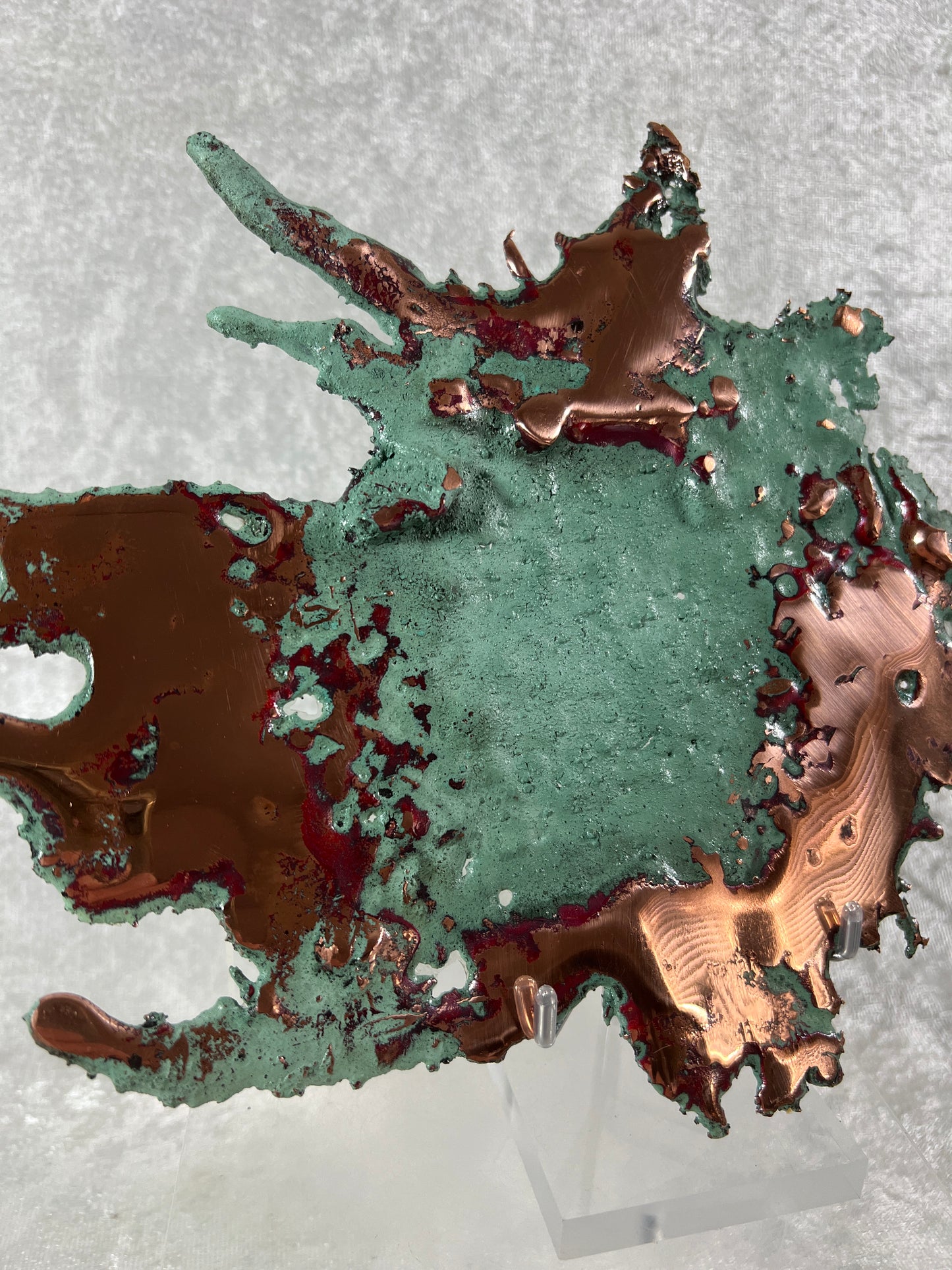 Copper Splash Freeform Sculpture. Amazing Copper Art. One Of A Kind Mineral Display