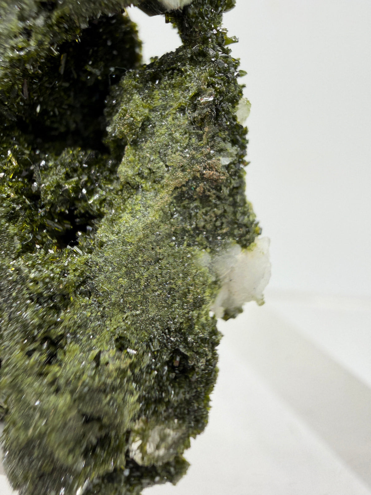 Turkish Epidote And Quartz Specimen. Gorgeous High Quality Forest Epidote. Amazing Flash And Sparkle!