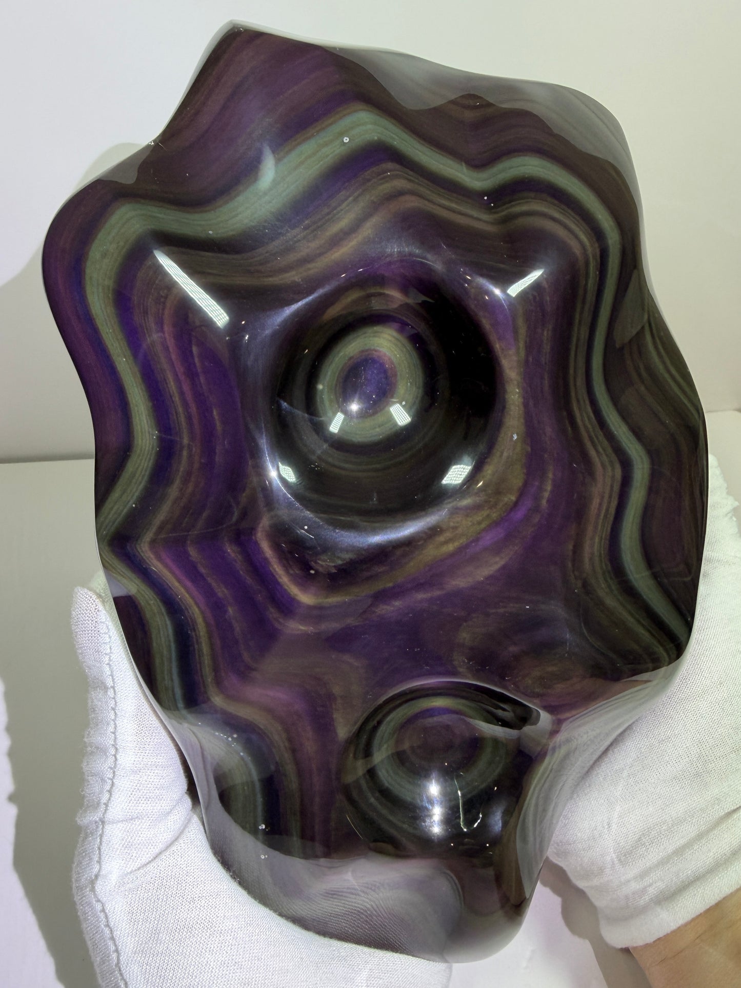 Rainbow Obsidian Freeform. Top Quality Extra Large Statement Piece. Gorgeous One Of A Kind Display Crystal.