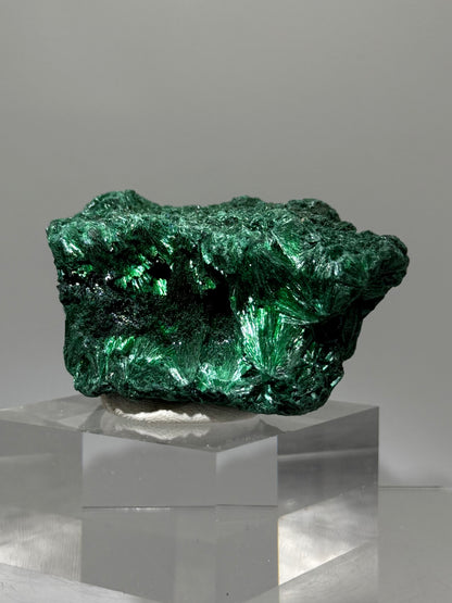Malachite Display Specimen. Silky Malachite Cluster. High Quality Velvet Malachite From The Congo