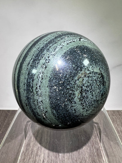 Green Zebra Jasper Sphere. 80mm. Large Display Sphere From Madagascar. Gorgeous High Quality Rare Crystal