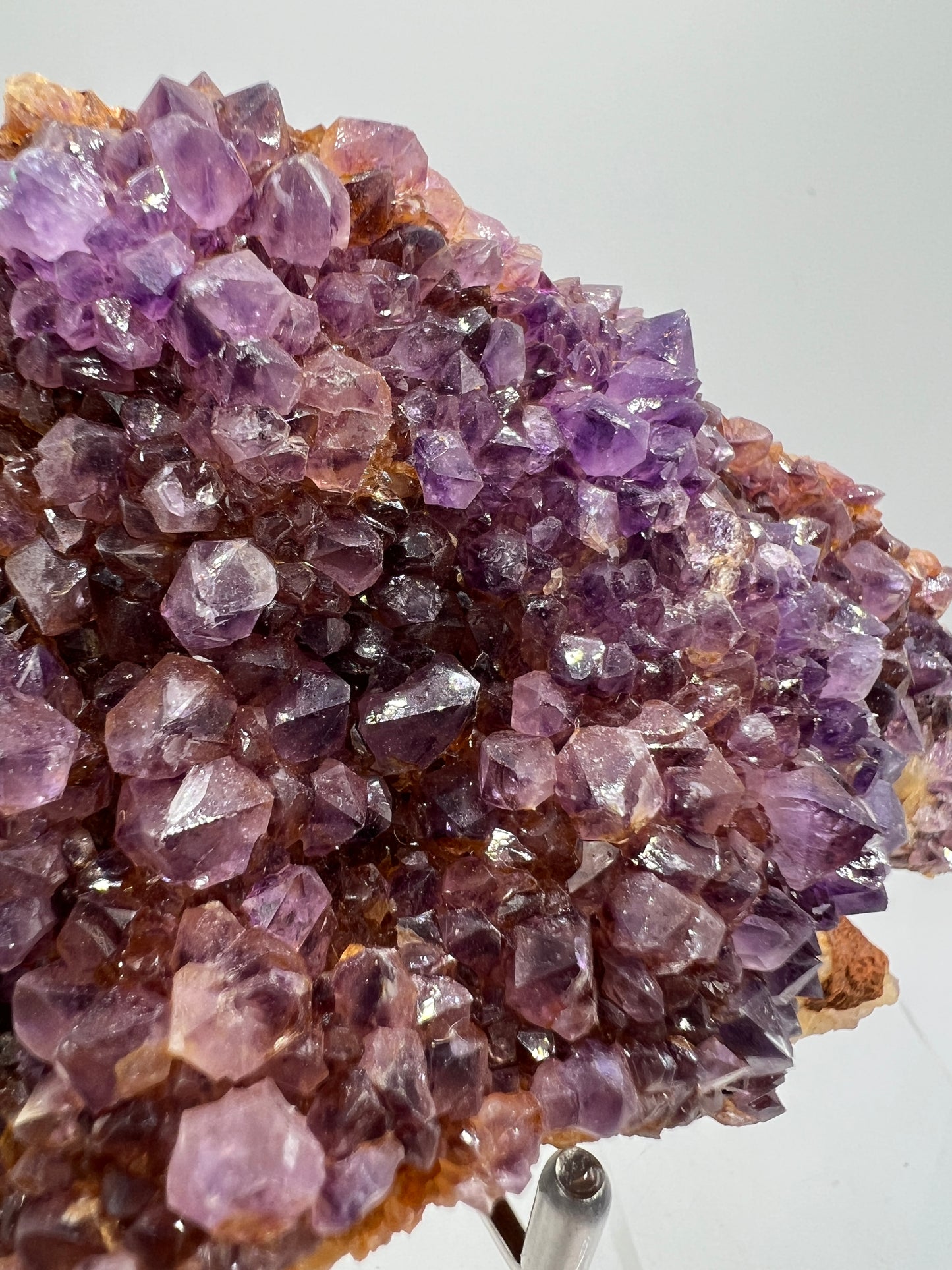 Amethystos Crystal Specimen. Gorgeous Amethyst Cluster From South Africa. Rare Deep Purple Display Crystal