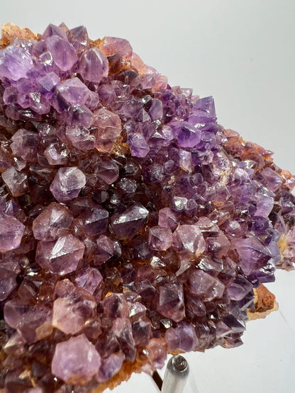 Amethystos Crystal Specimen. Gorgeous Amethyst Cluster From South Africa. Rare Deep Purple Display Crystal