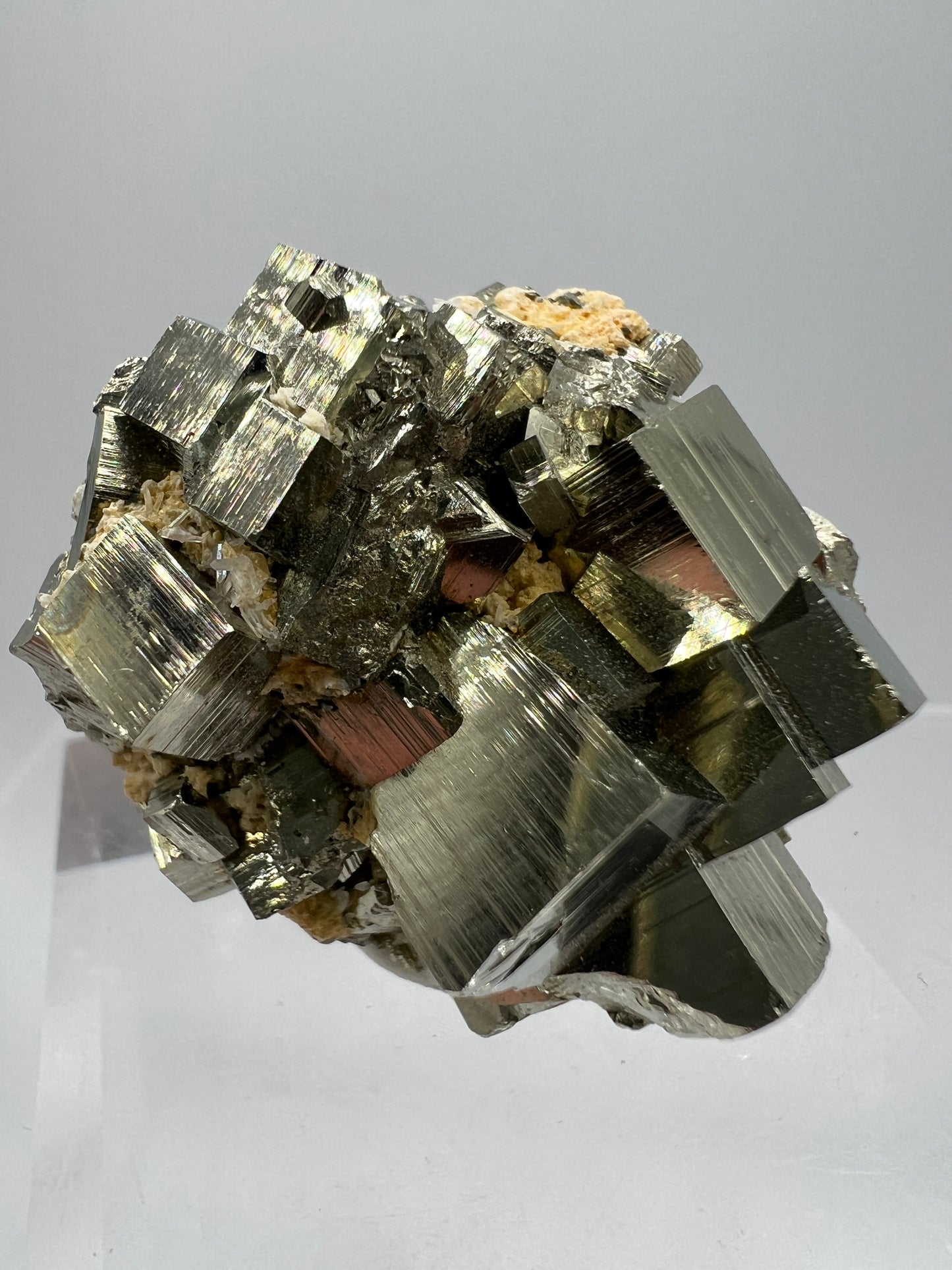Pyrite Cubes Display Specimen. Amazing High Quality Pyrite Cubes From Peru.