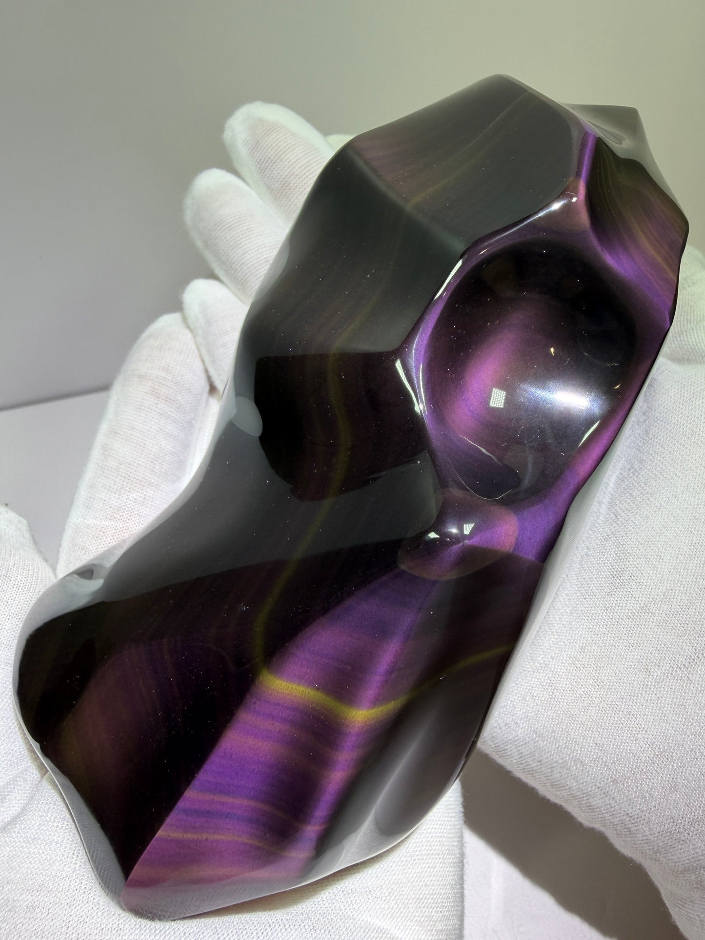 Rainbow Obsidian Freeform. Gorgeous One Of A Kind Display Crystal. Very High Quality Crystal.
