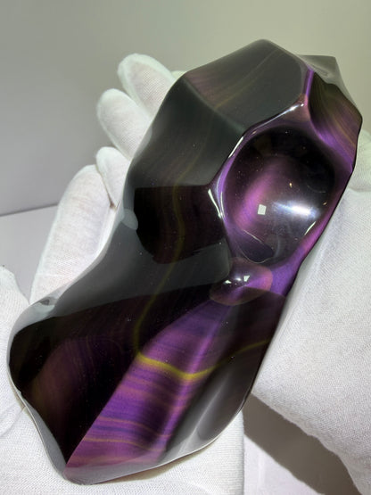 Rainbow Obsidian Freeform. Gorgeous One Of A Kind Display Crystal. Very High Quality Crystal.