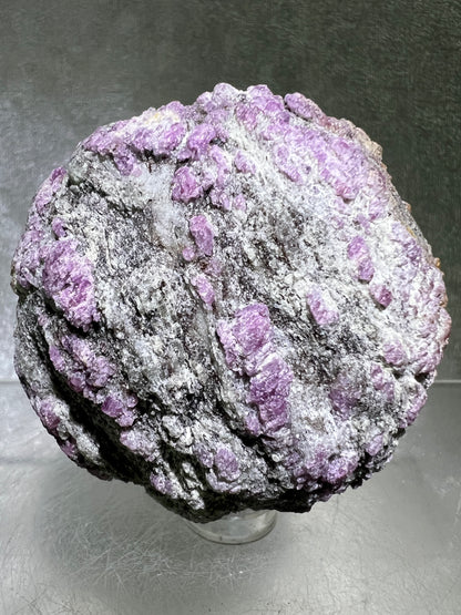 Plum Blossom Tourmaline Raw Sphere. 64mm. Very Unique and Eye Catching. One Of A Kind Display Sphere.