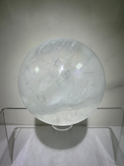 Clear Fluorite Sphere. 60mm. Very Rare Fluorite Display Crystal. High Quality Fluorite From China.