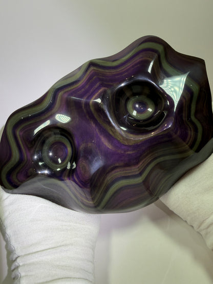 Rainbow Obsidian Freeform. Top Quality Extra Large Statement Piece. Gorgeous One Of A Kind Display Crystal.