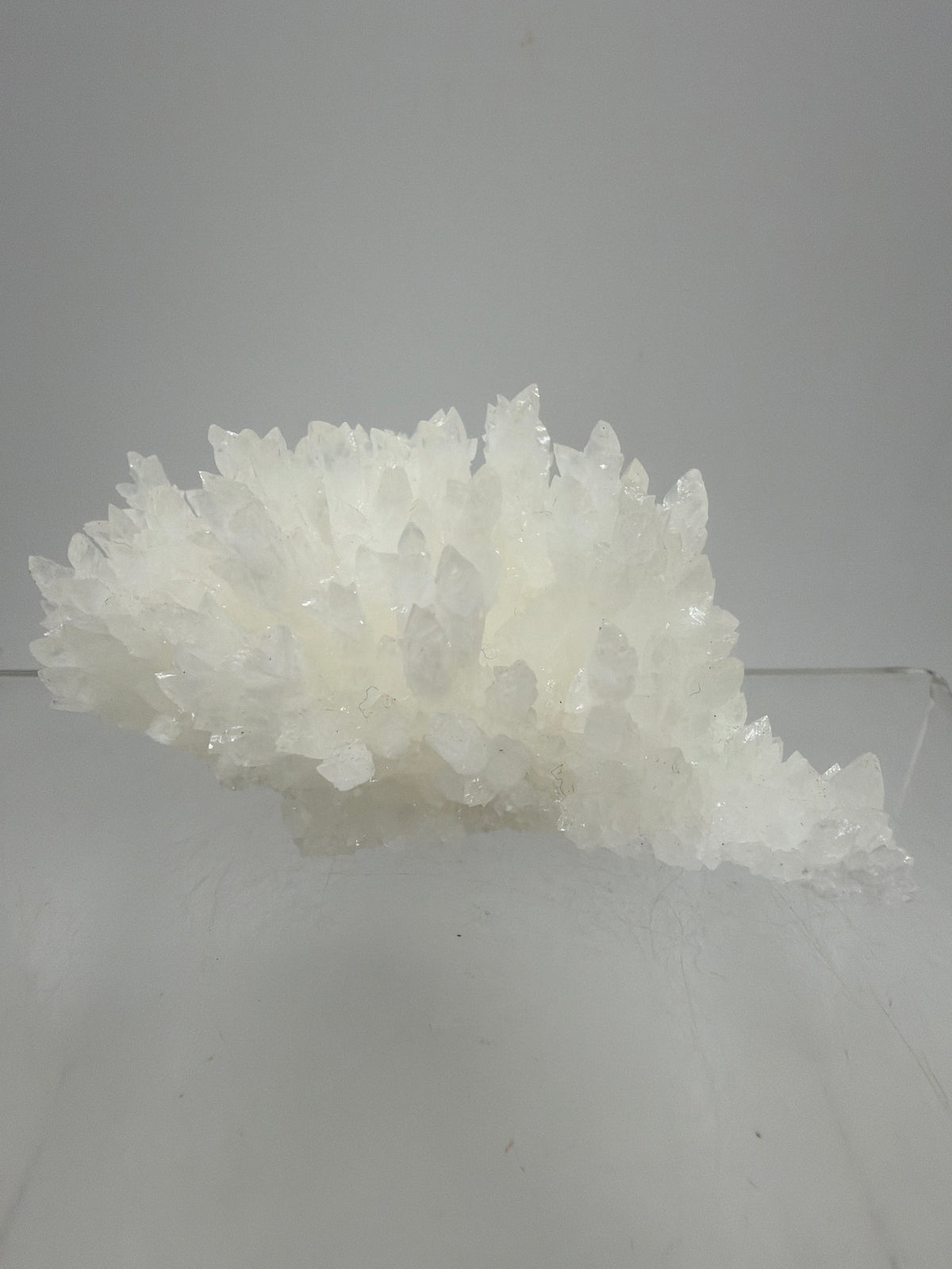 White Aragonite Crystal Specimen. Gorgeous Cave Calcite From Mexico.