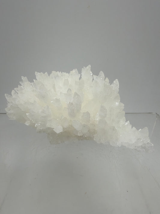 White Aragonite Crystal Specimen. Gorgeous Cave Calcite From Mexico.