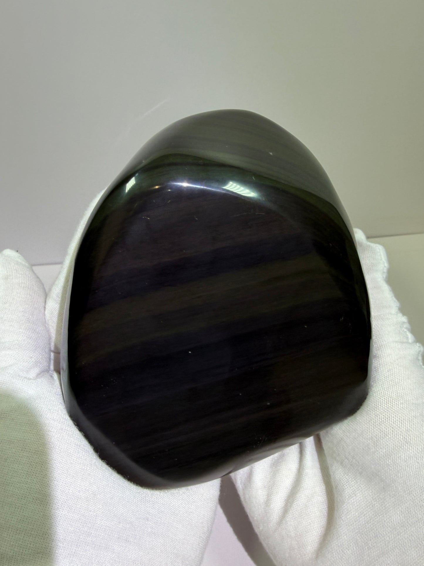 Rainbow Obsidian Freeform. High Quality Carved Flower. Gorgeous One Of A Kind Display Crystal