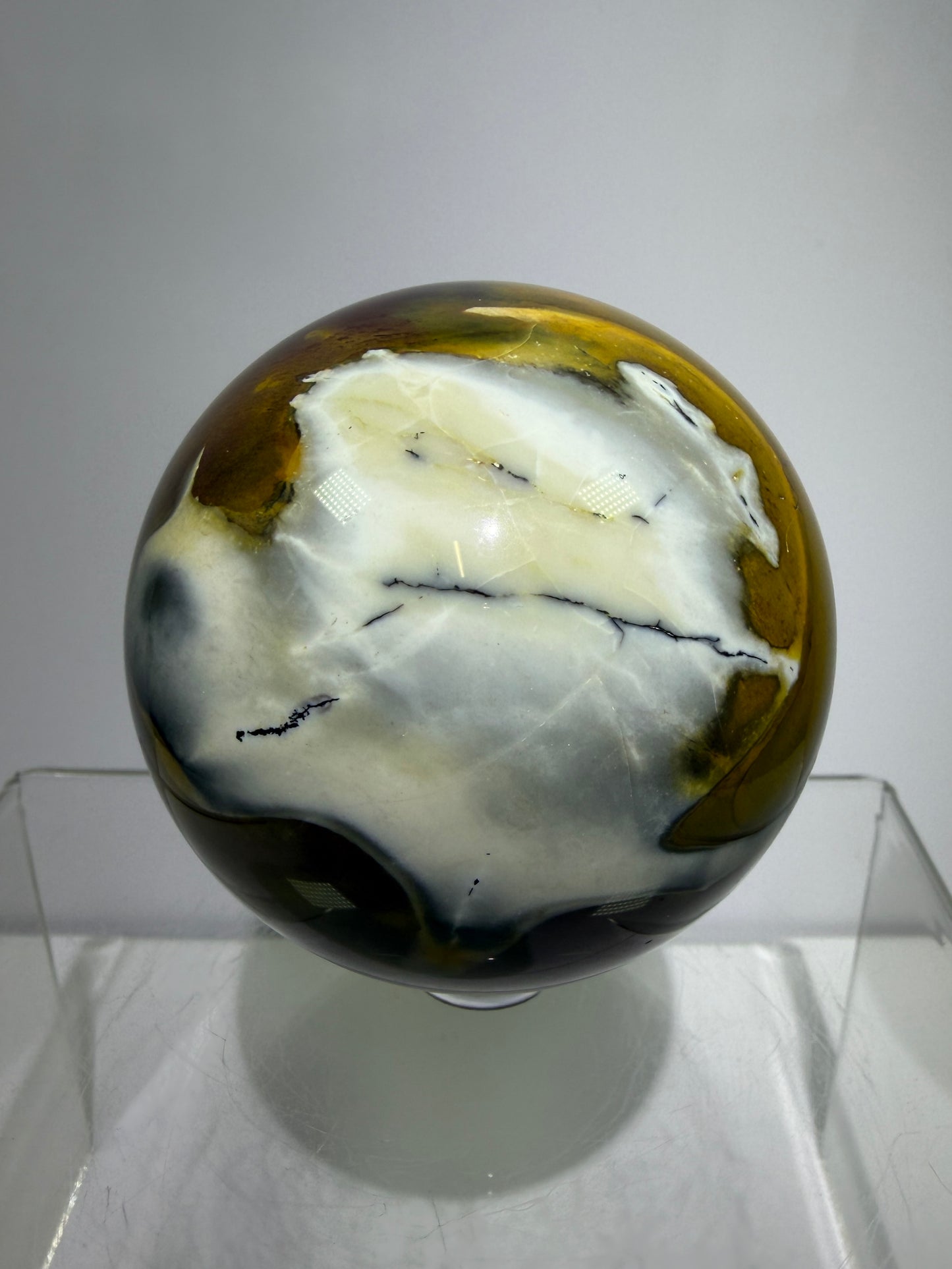 Mookaite Crystal Sphere. 64mm. Gorgeous Rare Colors And Patterns. High Quality Collectors Sphere.