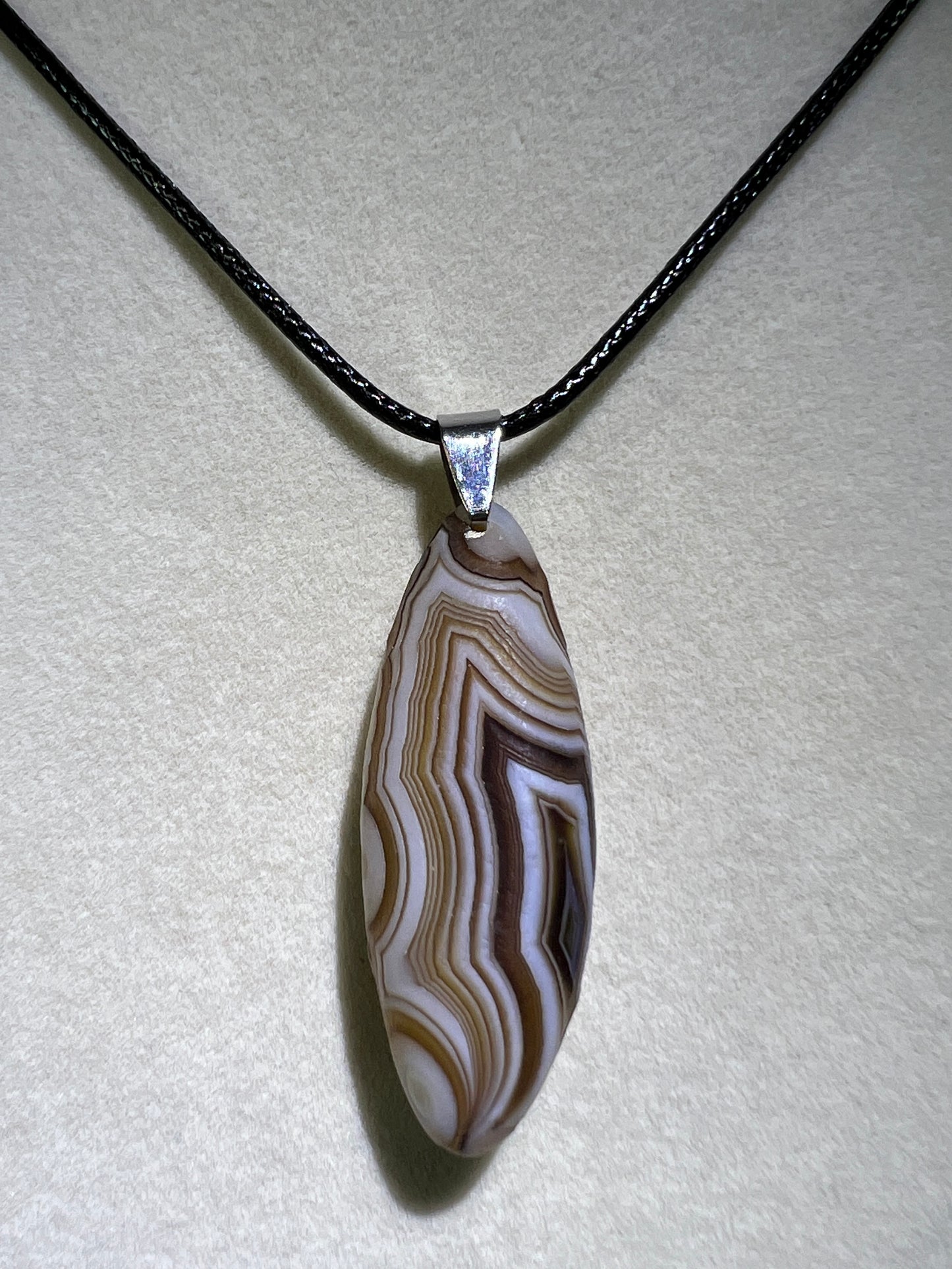 Gobi Agate Pendant. Beautiful Brown And White Gobi Desert Agate. World Famous Rare Botryoidal Chalcedony. Very Unique Crystal Necklace!