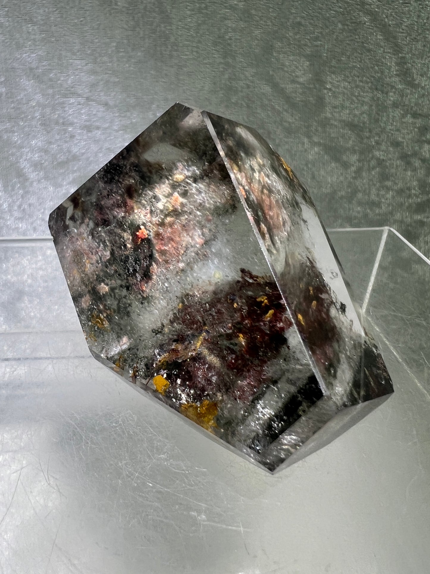 Garden Quartz Polished Freeform. Very Colorful Four Seasons Landscape. High Quality Crystal.