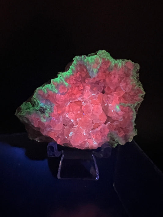 Watermelon Calcite Specimen. New Discovery From Argentina. Stunning UV Reactive Display Crystal.