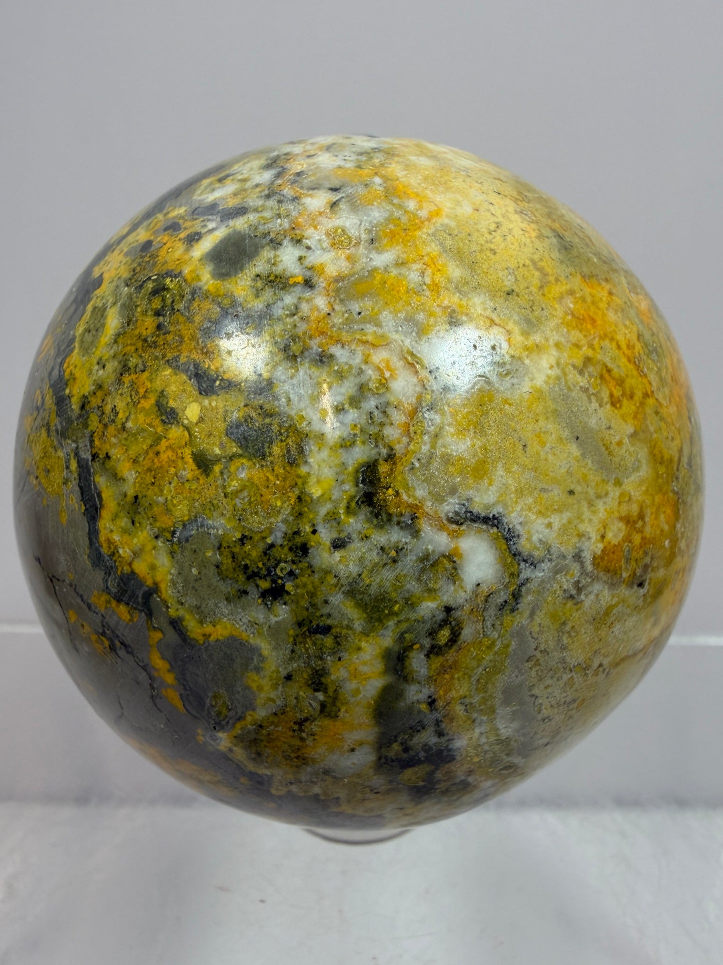 Bumble Bee Jasper Sphere. 54mm. Amazing Colors And Patterns. Gorgeous Rare Crystal.