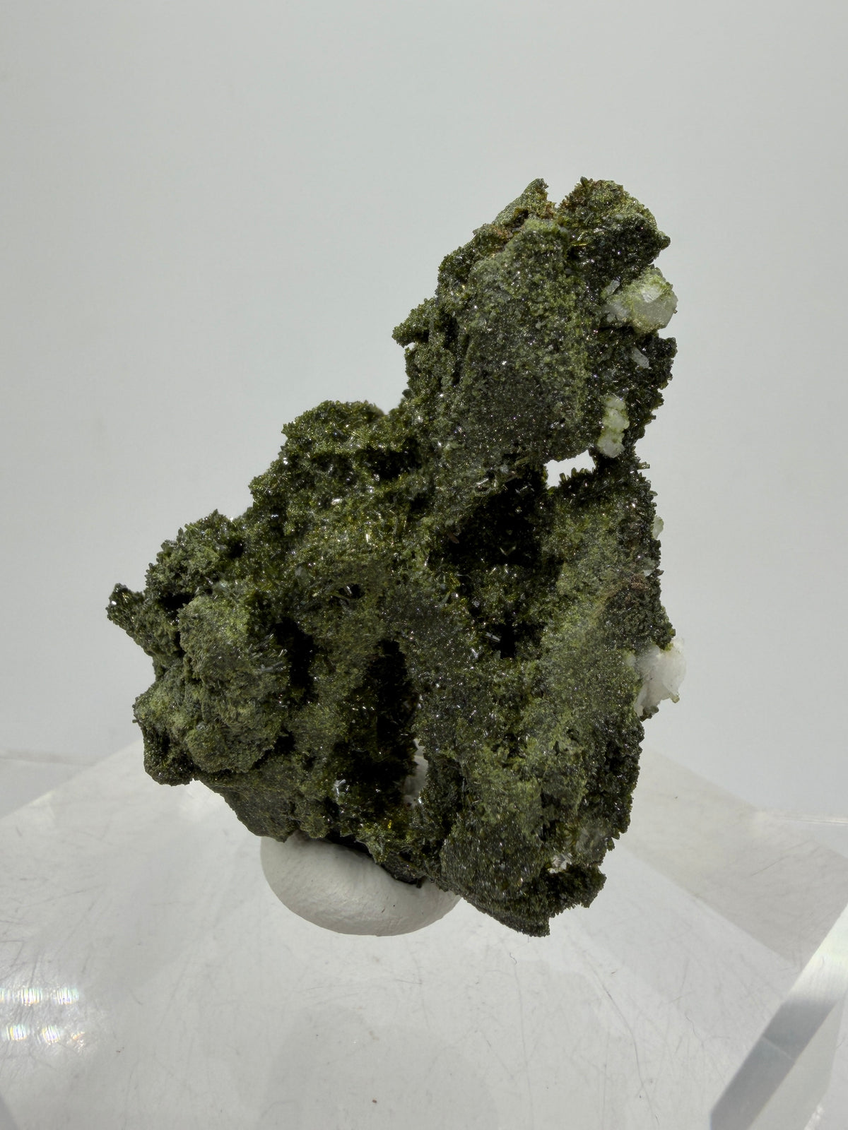 Turkish Epidote And Quartz Specimen. Gorgeous High Quality Forest Epidote. Amazing Flash And Sparkle!
