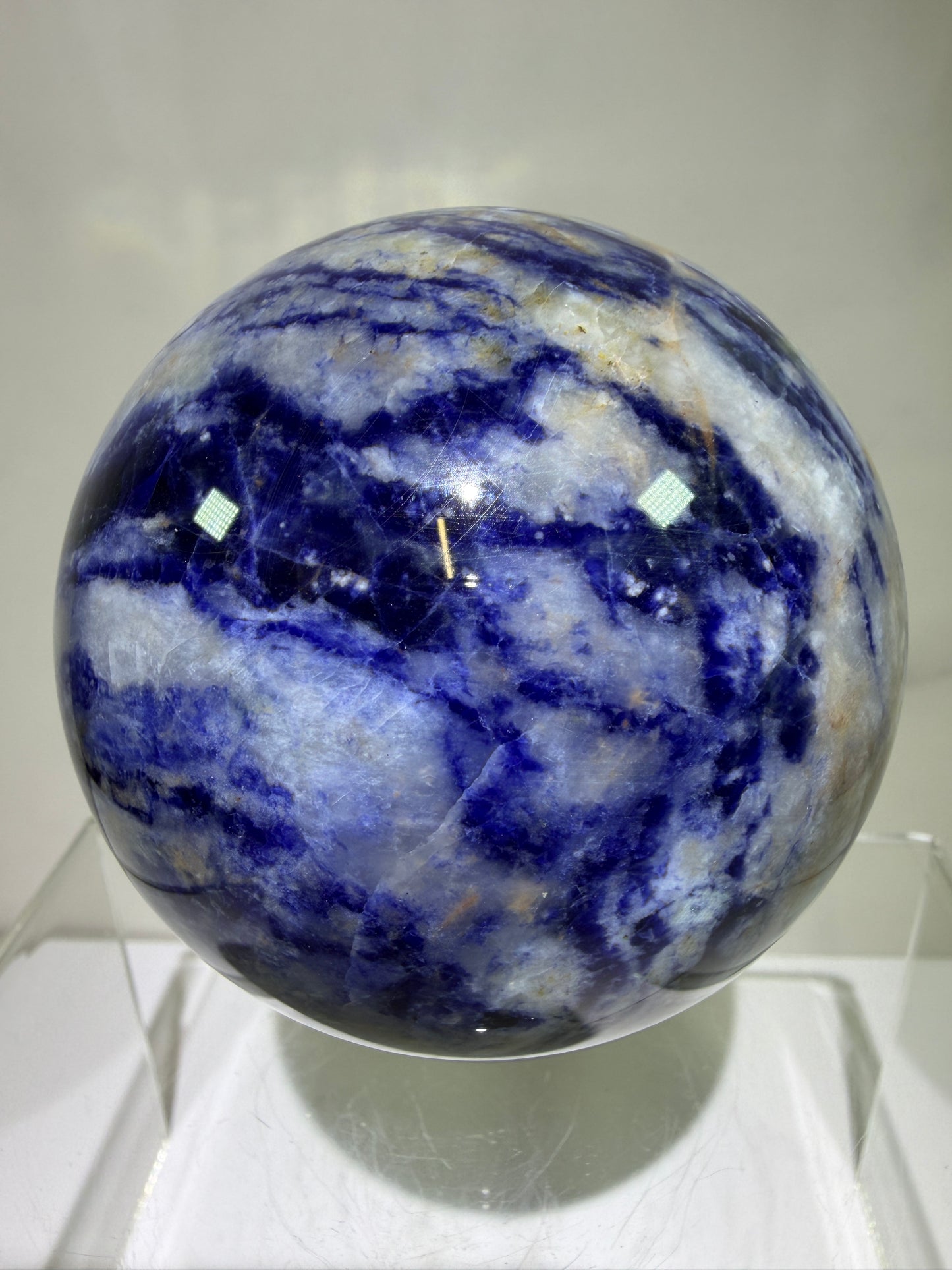 Sodalite Crystal Sphere. 74mm. Beautiful Sodalite From Namibia. Gorgeous Display Crystal.