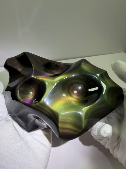 Rainbow Obsidian Freeform. Top Quality Large Statement Piece. Gorgeous One Of A Kind Display Crystal.