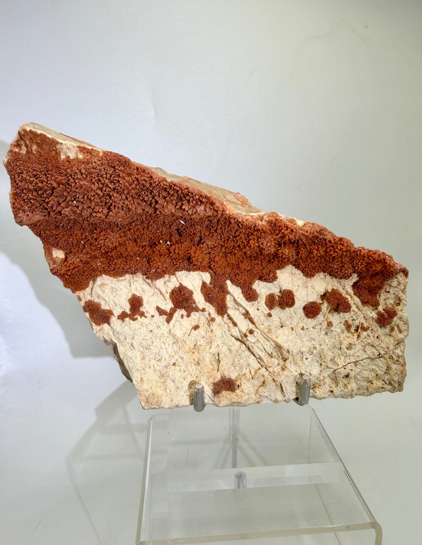 Orange Red Dogtooth Calcite Specimen. Stunning Dogtooth Flower Clusters. High Quality Rare Specimen