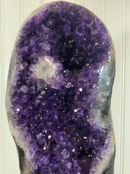 Extra Large Amethyst Geode Specimen - Uruguayan AAA Quality with Custom Stand