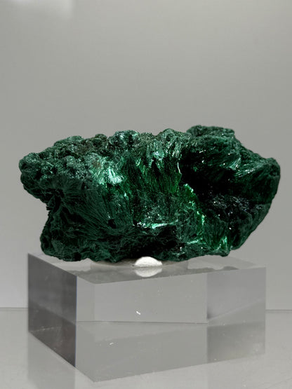 Malachite Display Specimen. Silky Malachite Cluster. High Quality Velvet Malachite From The Congo