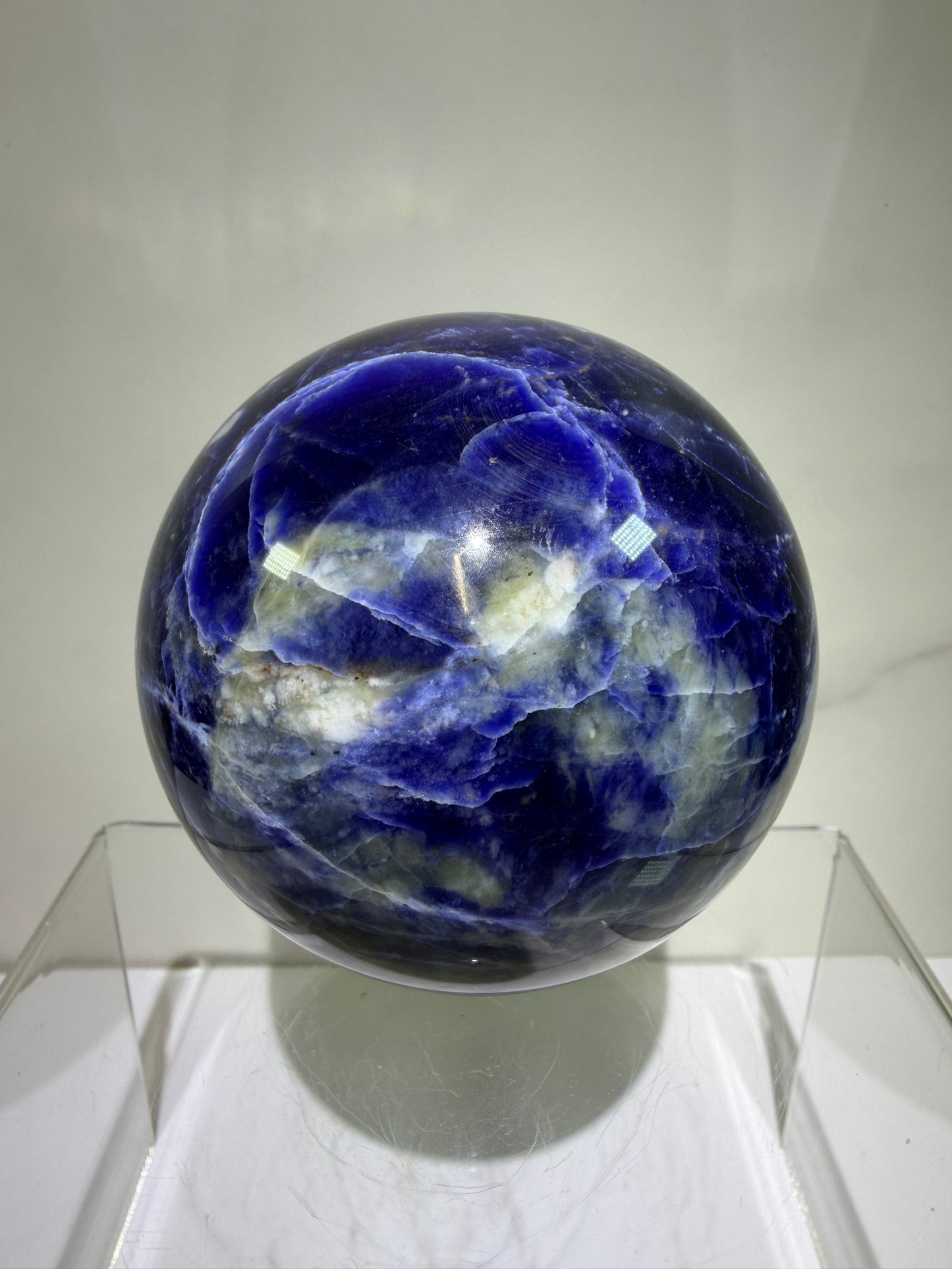 Sodalite Crystal Sphere. 74mm. Beautiful Sodalite From Namibia. Gorgeous Display Crystal.