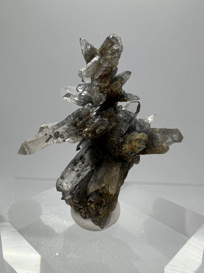 Veracruz Black Phantom Quartz Specimen. New Discovery From Mexico. Very Rare And Limited Collectors Piece. Stunning Display Crystal.