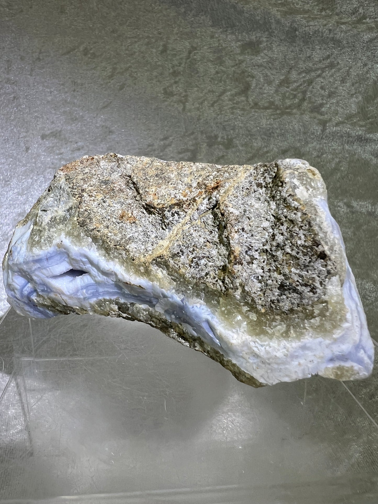 Blue Lace Semi Polished Freeform. Gorgeous Sugar Druzy Freeform From Malawi. Rare Mineral Specimen.