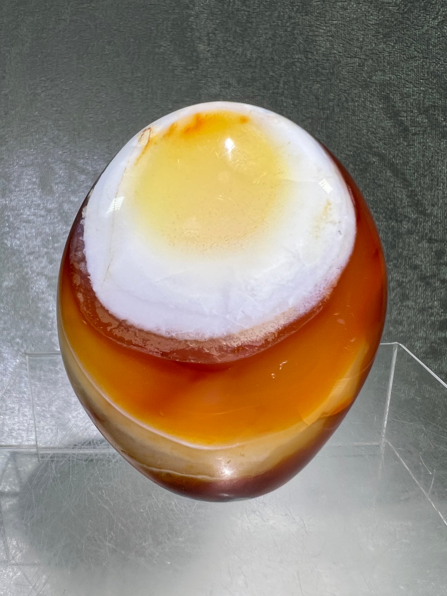 Carnelian Polished Freeform. Stunning Carnelian With Spots Of Orca From Madagascar. Amazing Colors On This High Quality Crystal