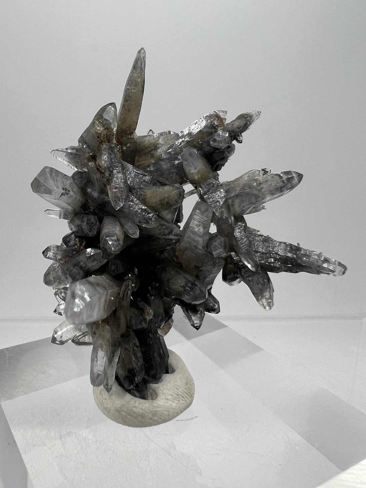 Veracruz Black Phantom Quartz Specimen. New Discovery From Mexico. Very Rare And Limited Collectors Piece. Stunning Display Crystal.