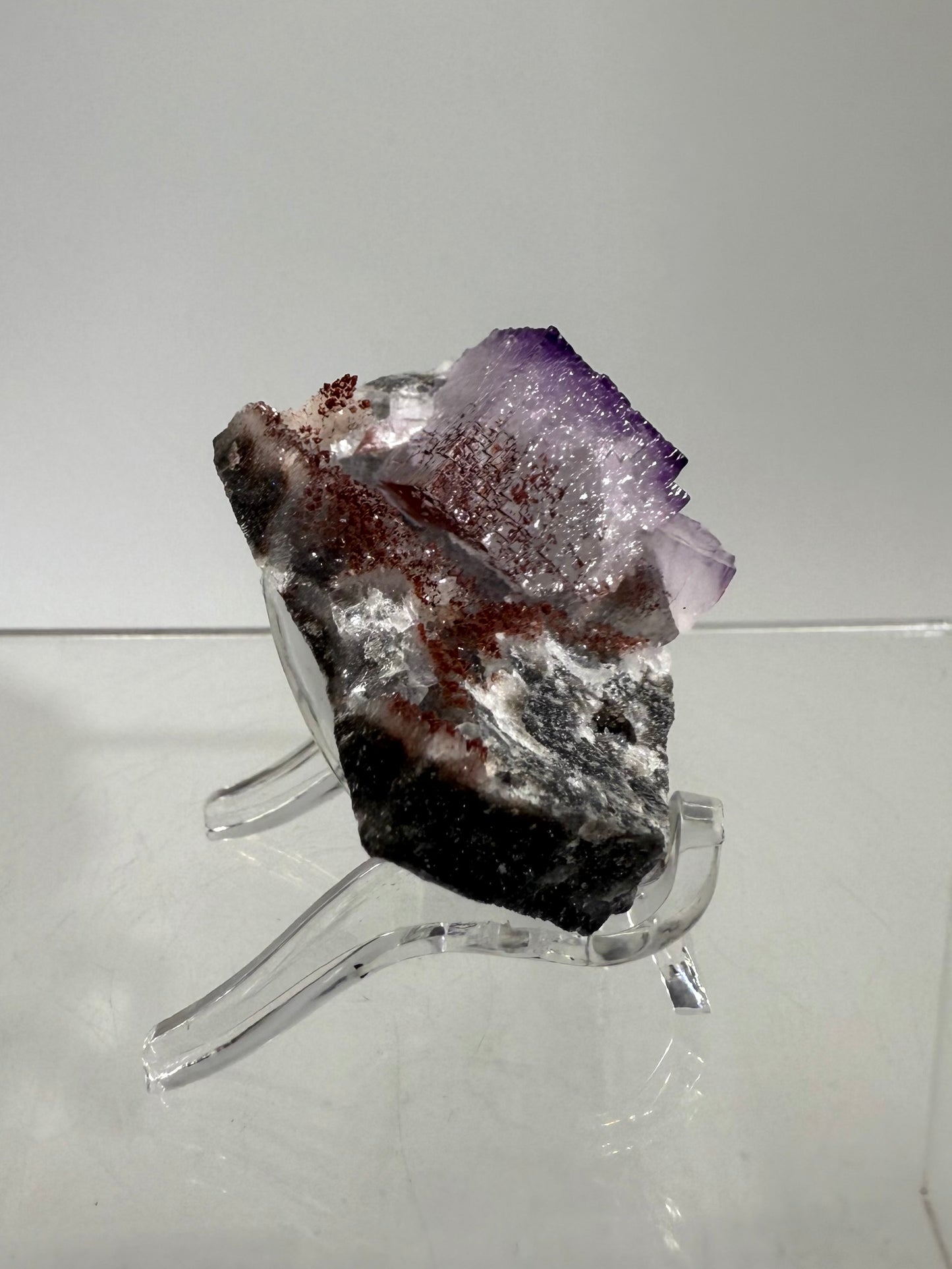Purple Fluorite Cubes Specimen. Rare El Filo Mexican Fluorite Specimen. Gorgeous Collectible Display Crystal