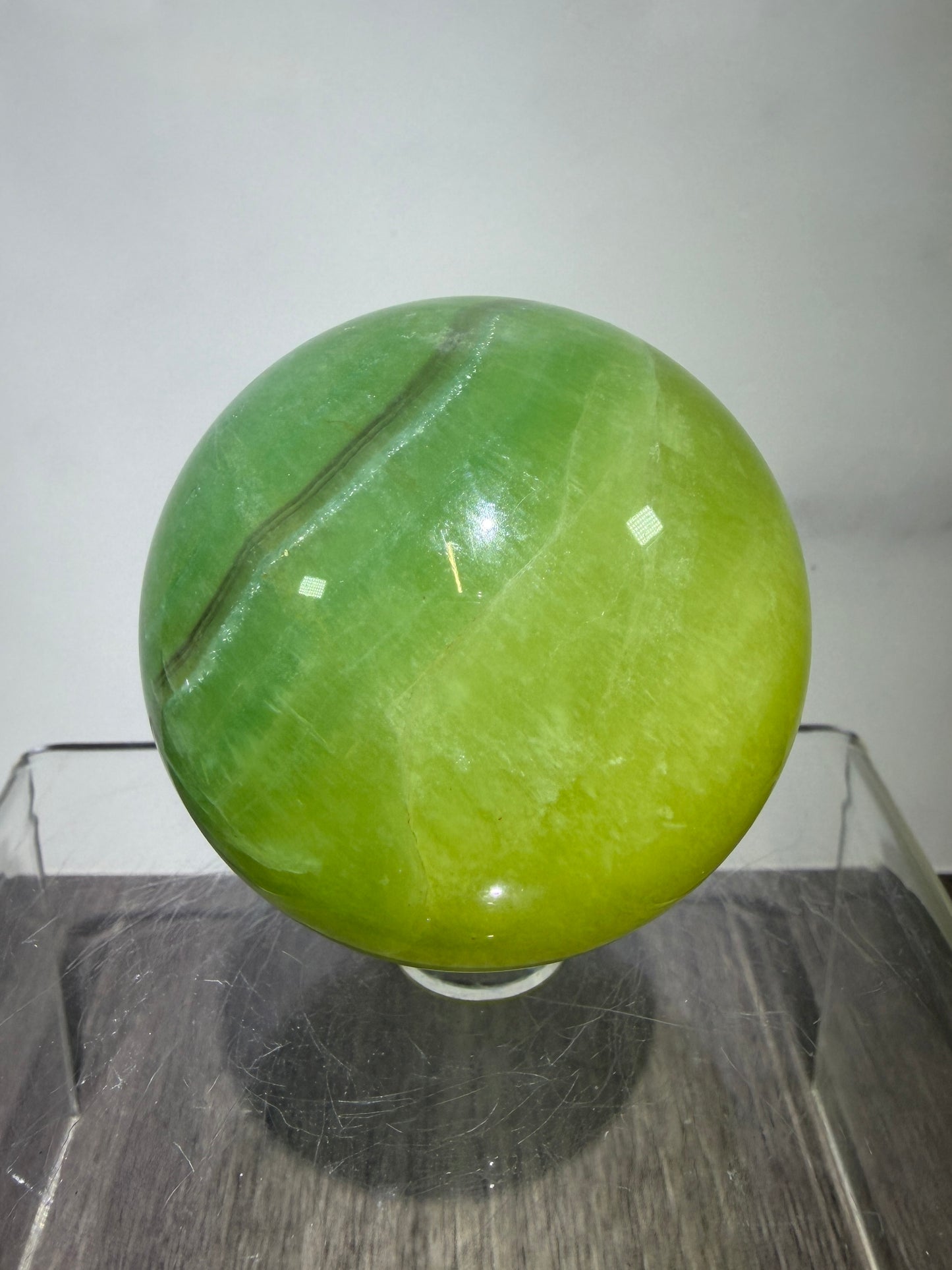 Mango Fluorite Sphere. Rare Fluorite Sphere From Brazil. Unique Beautiful Colors.