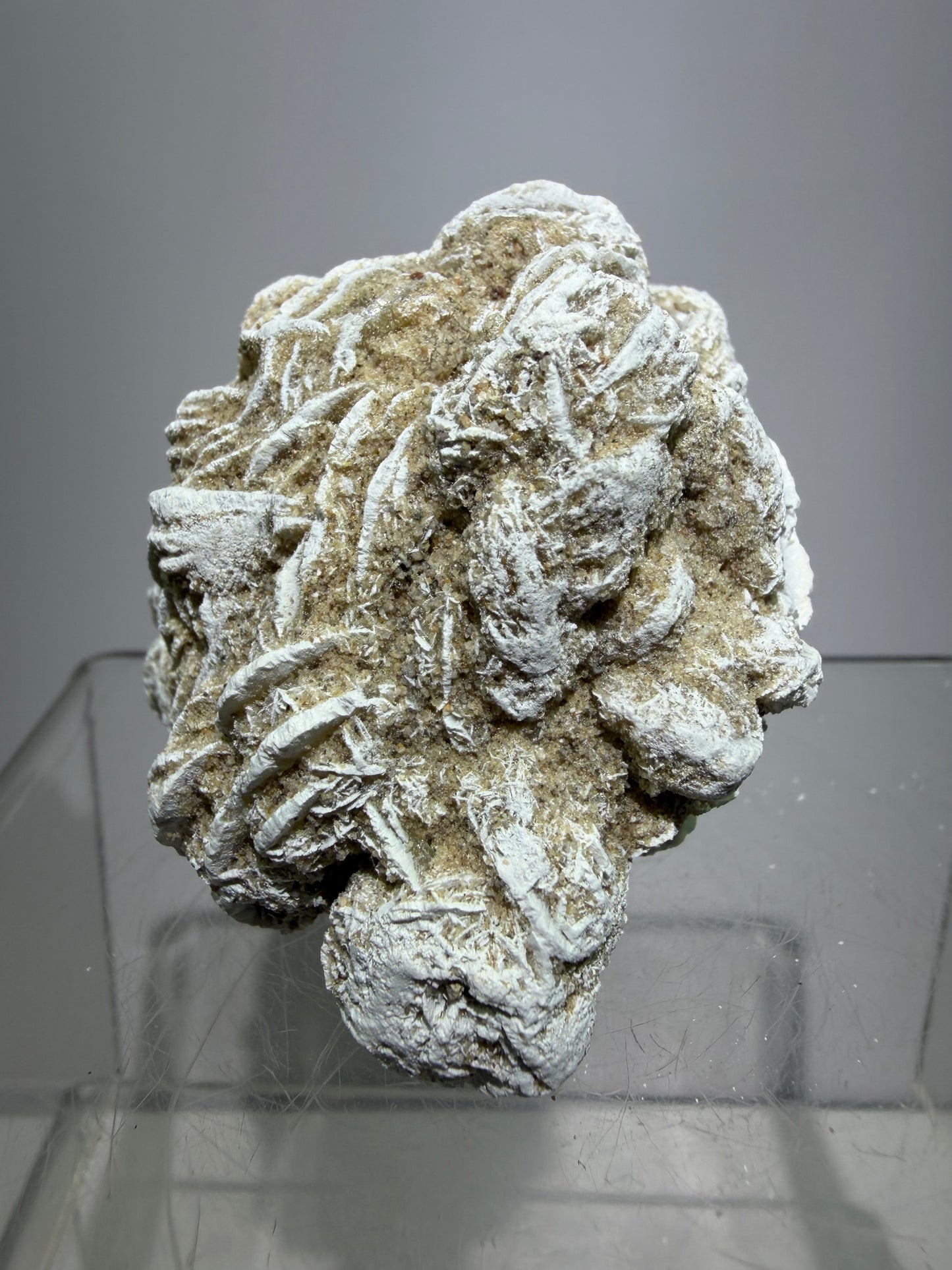 Selenite Desert Rose Specimen. Very Unique Gypsum Cluster.