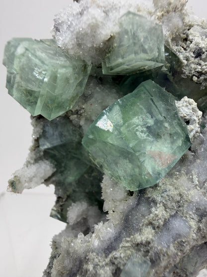 Fluorite Cubes Specimen. Gorgeous Rare Xianghualing Green Fluorite. High Quality Display Crystal