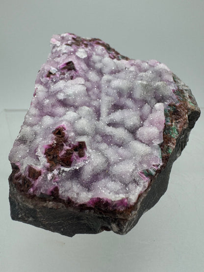 Salrose And Malachite Specimen. Rare Druzy With Gorgeous Colors And Crystals. Stunning Cobaltion Dolomite Specimen From The Congo.