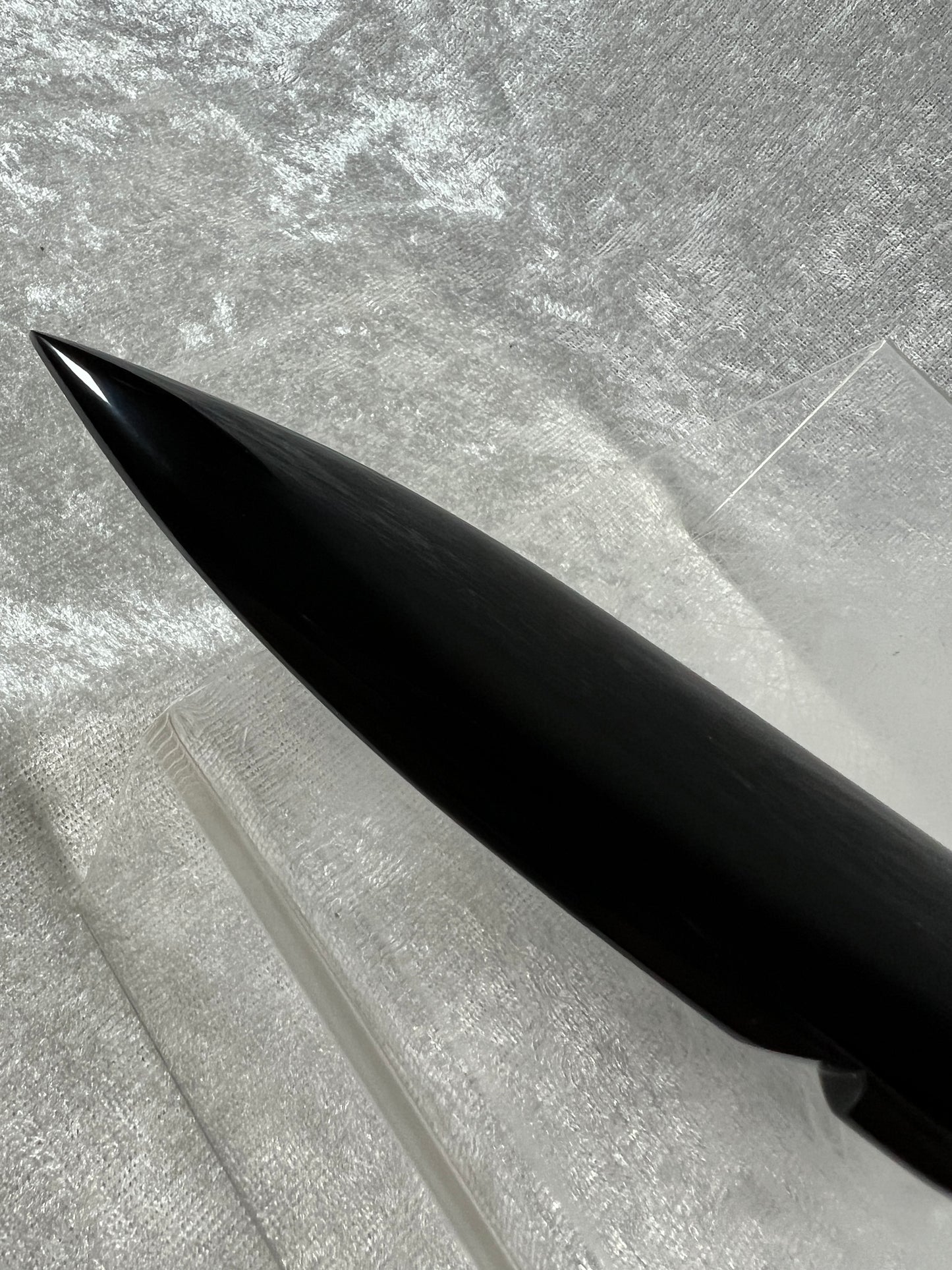 Black Obsidian Dagger Carving. 9 Inches Long. Amazing Crystal Display Carving.